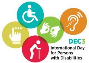  Hier Logo Dag voor Mensen met een Beperking' International Day of Persons with Disabilities.
