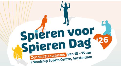 pamflet met titel "Spieren voor spieren dag"