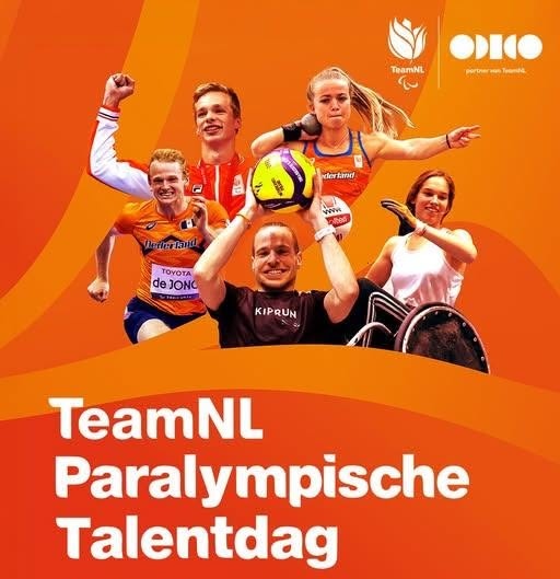 pamflet met TeamNL sporters voor de paralympische talentdag